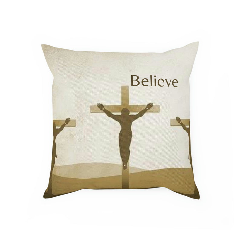 From our Faith Based collection of merchandise, this accent cushion is the perfect gift that special someone that believes in Christian values. Striking image of the crucifixion of Jesus.