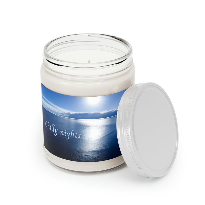 The warm glow of this 9oz scented candle will help take the chill out of the air.