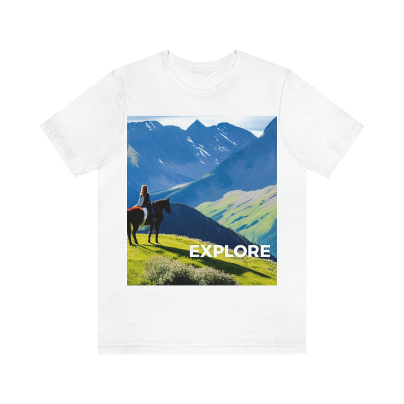 Love exploring? Let the world know it! Part of our Adventure collection of merchandise. This colorful tee shirt is the perfect addition to your wardrobe.