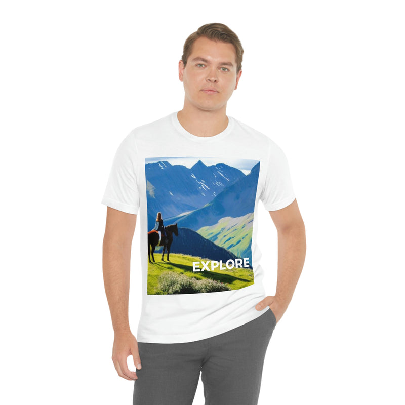 Love exploring? Let the world know it! Part of our Adventure collection of merchandise. This colorful tee shirt is the perfect addition to your wardrobe.