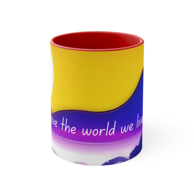 From our Wonderful World collection, this colorful mug will brighten up any morning. The perfect gift for that special someone with a bright personality.