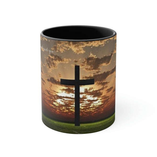 Beautiful image of a cross on a hillside with the powerful words that your faith will guide you. Part of our Faith Based collection. Matching cushion also available.