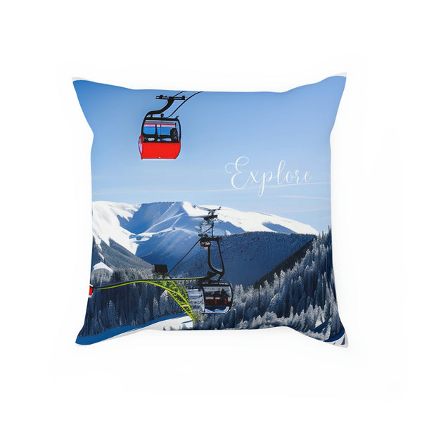 Beautiful accent cushion from our Adventure collection. Perfect addition to your vacation home, rental property or cabin. Matching coffee mug also available.