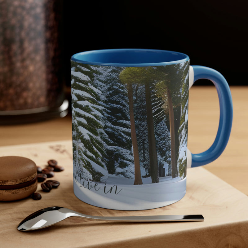 From our Wonderful World collection. Beautiful image of snowcapped pine trees with the gentle reminder to love the world we live in. Matching accent cushion also available.