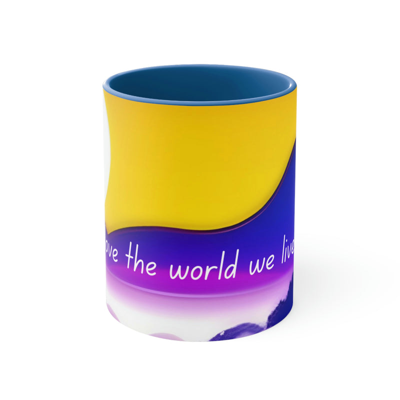 From our Wonderful World collection, this colorful mug will brighten up any morning. The perfect gift for that special someone with a bright personality.